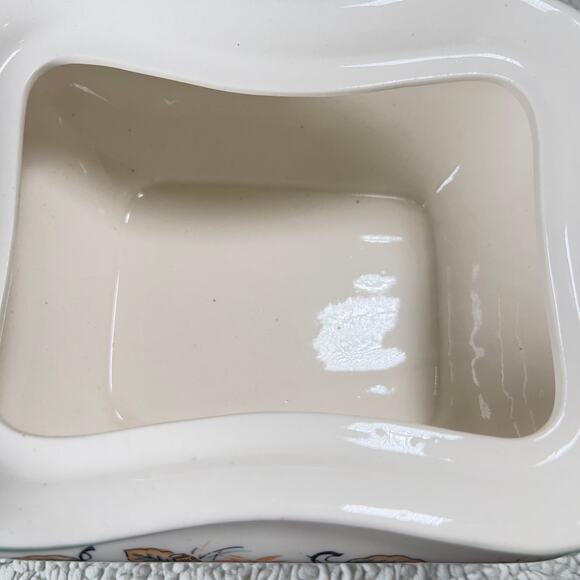 Royal Sealy Soup Tureen 1960's Made in Japan Plum Harvest Includes Lid ~6"x8" - Picture 11 of 16